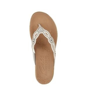Skechers Women's White and Tan Sandals